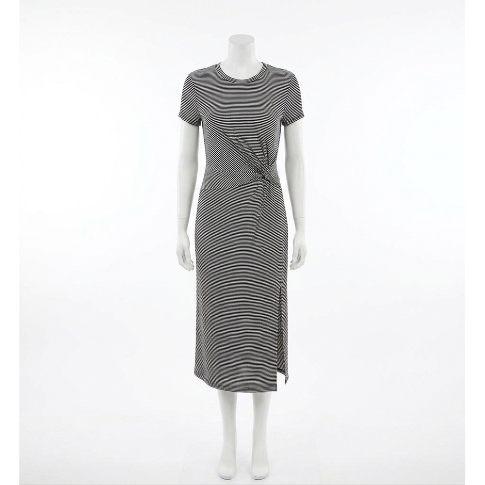 NEW FIFTEEN TWENTY gianna side-knot dress in black/white